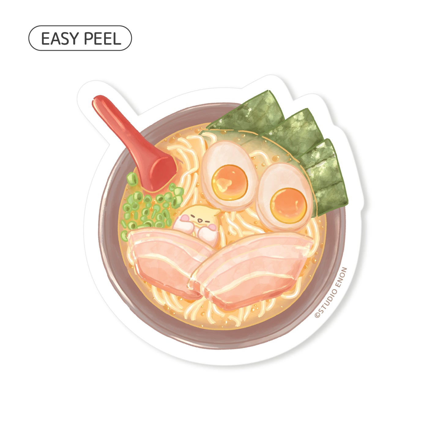 El sueño de ramen de Devyegg Pegatina