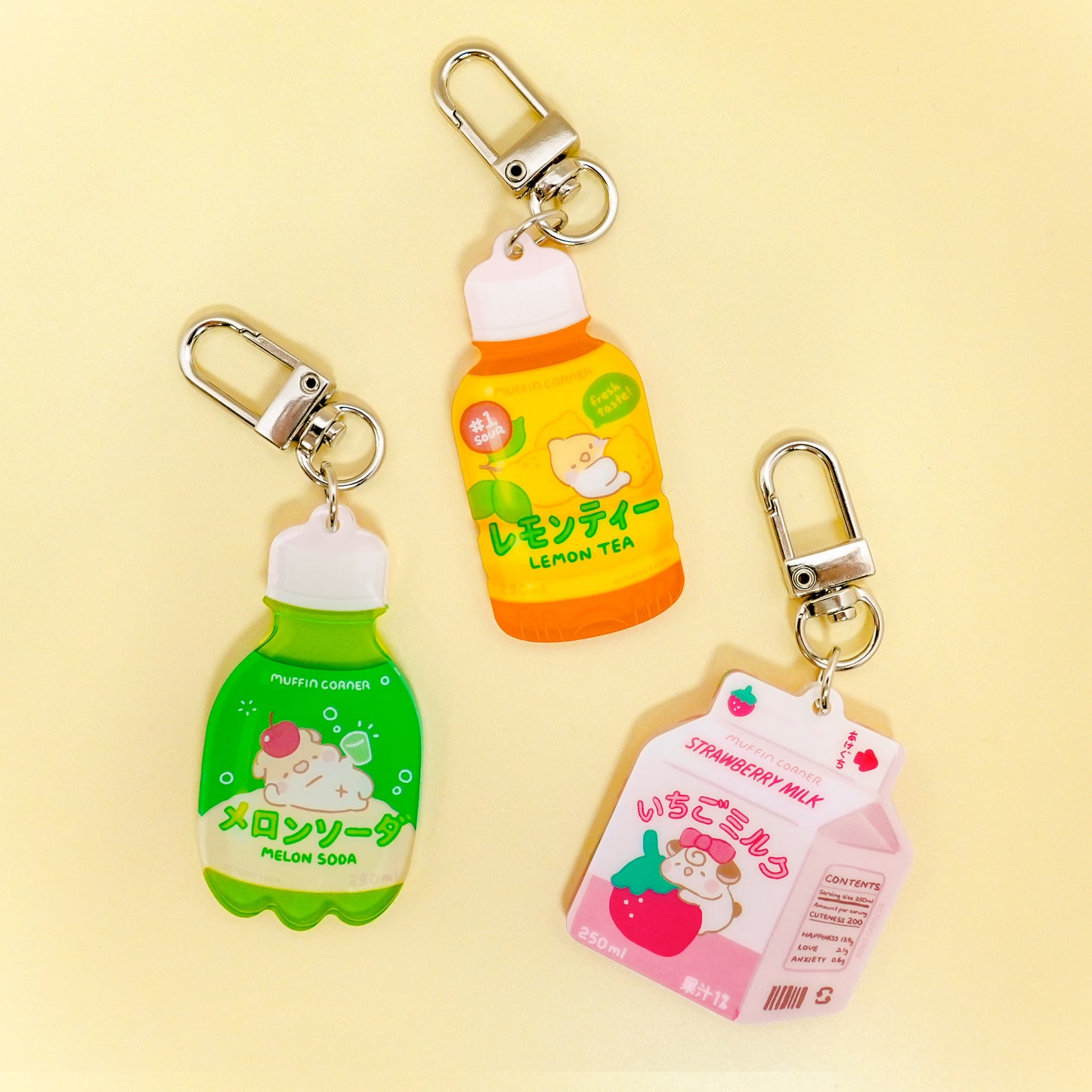 Konbini Keychain - Muffinmaru Melon Soda