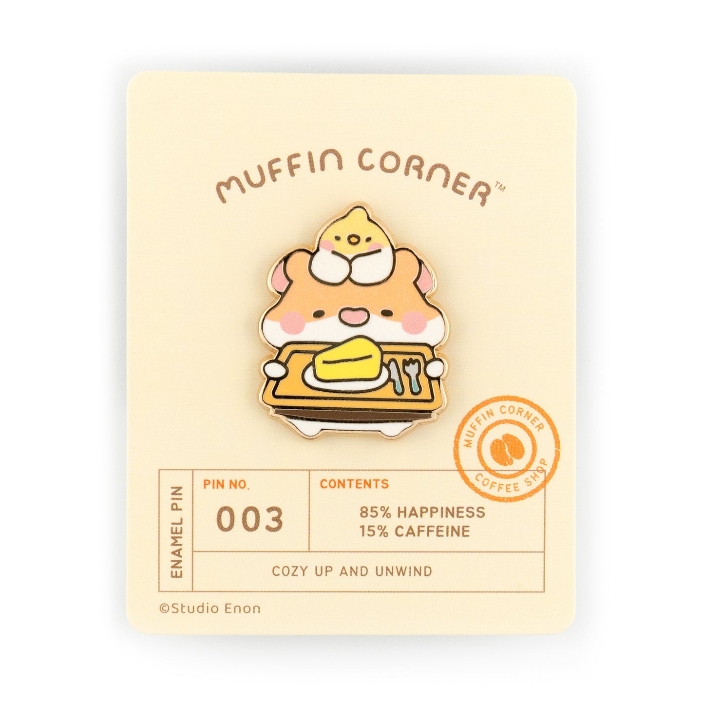 コーヒーショップ エナメルピン - チーズケーキ 003