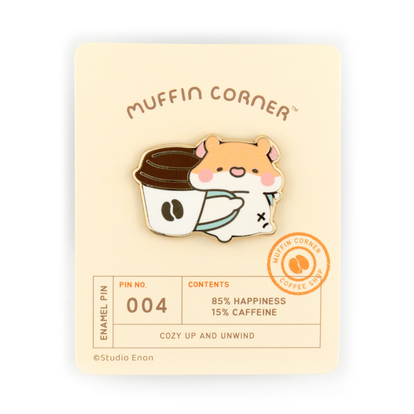 Pin de esmalte de cafetería - Entrega de café 004