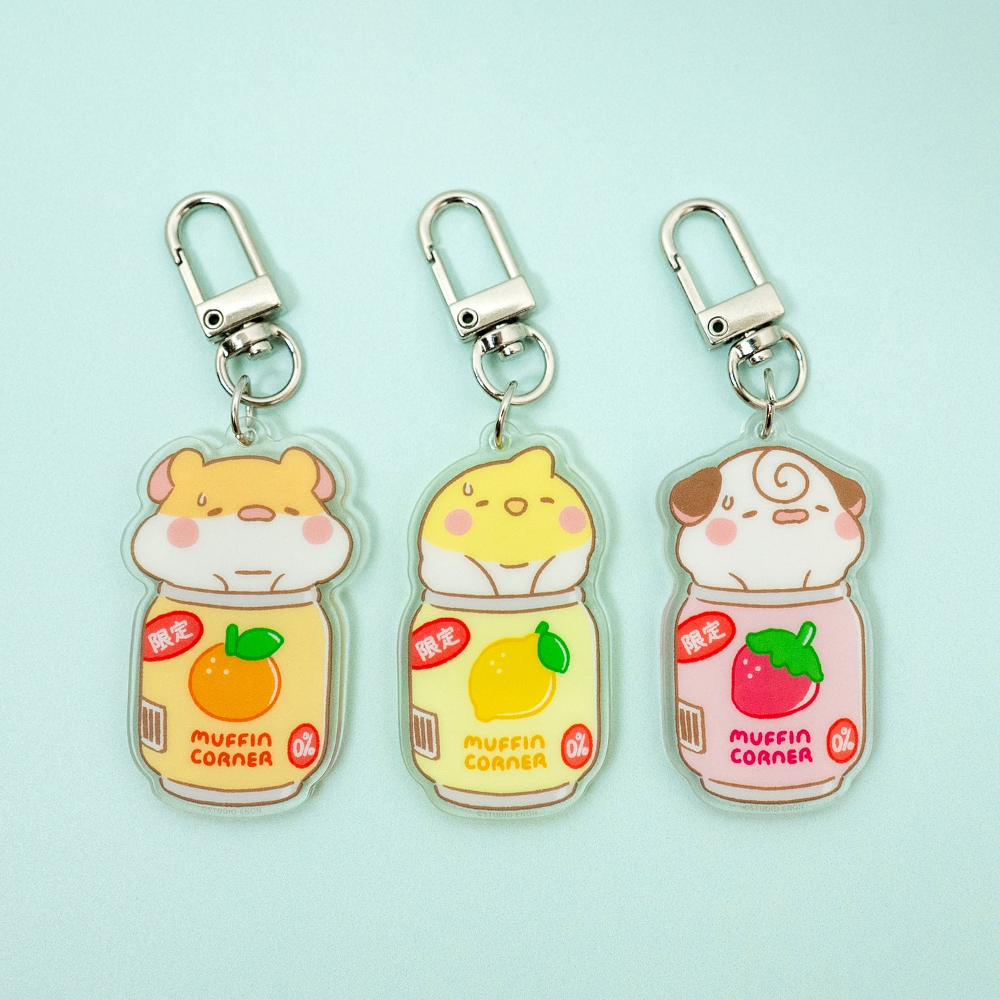 Muffinmaru Stuck Soda Keychain