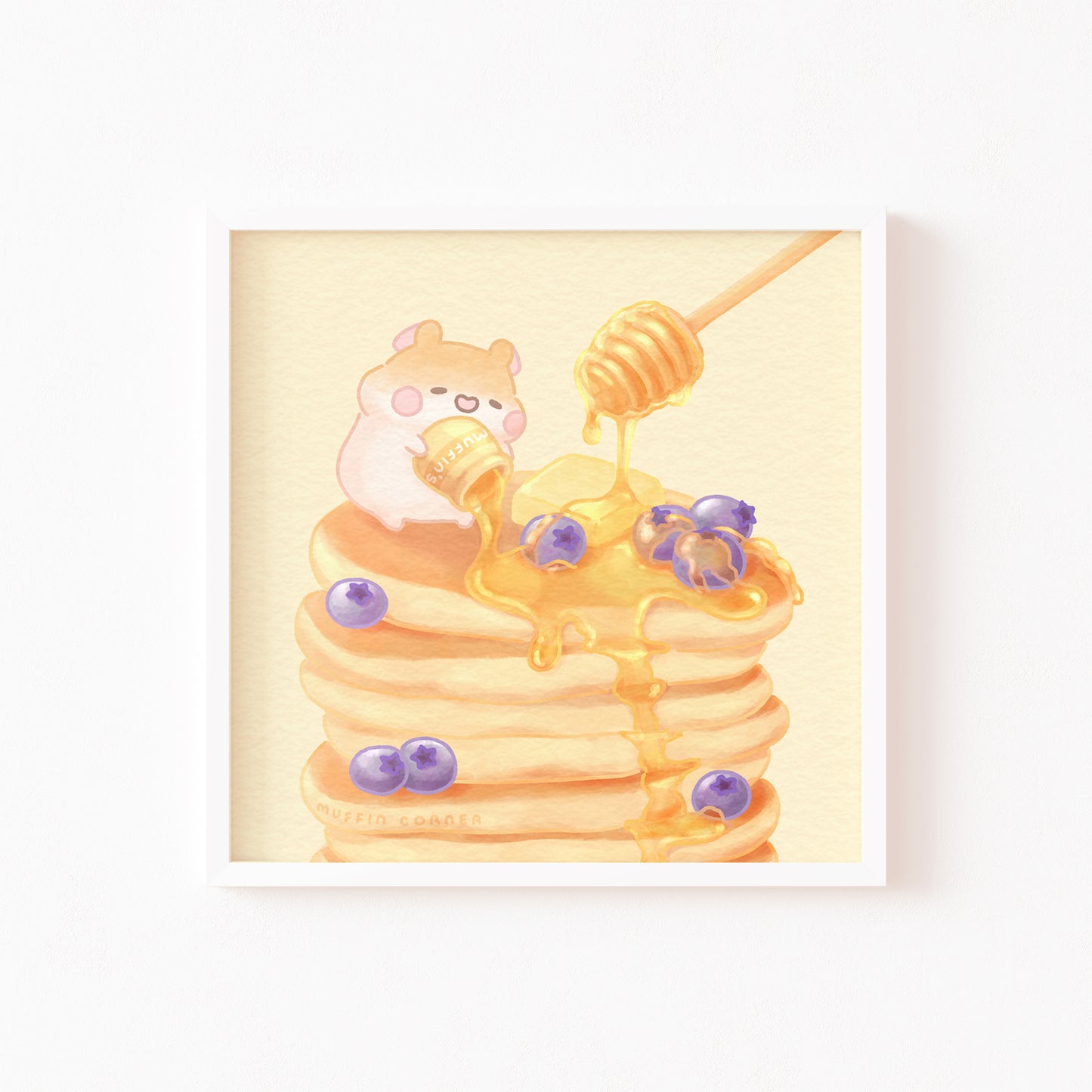 Muffinmaru Pancake Tower Mini Art Print