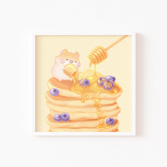 Muffinmaru Pancake Tower Mini Art Print