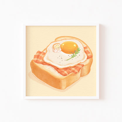 Devyegg Egg Toast Mini Art Print