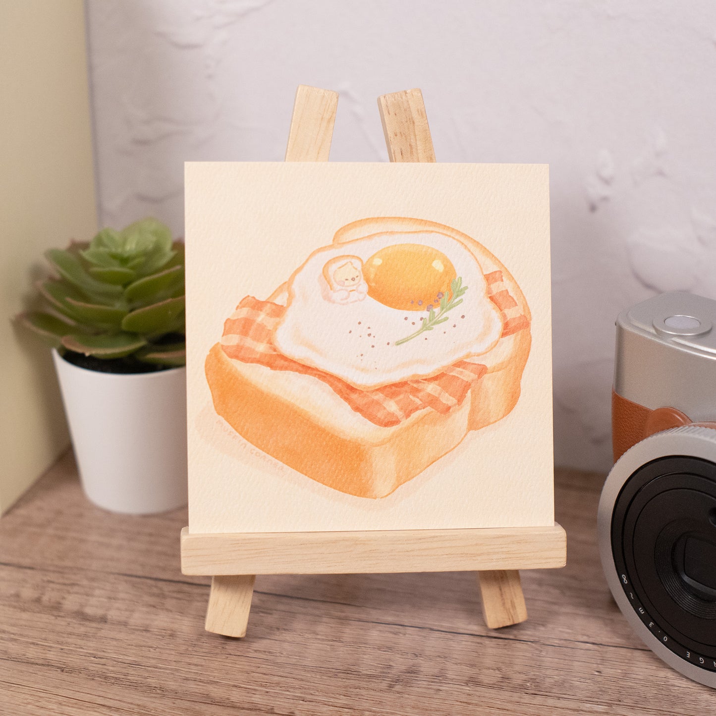 Devyegg Egg Toast Mini Art Print