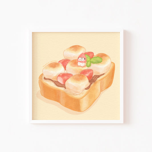 Cocoroll Strawberry Toast Mini Art Print