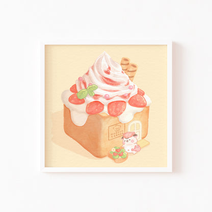 Cocoroll Honey Toast Home Mini Art Print