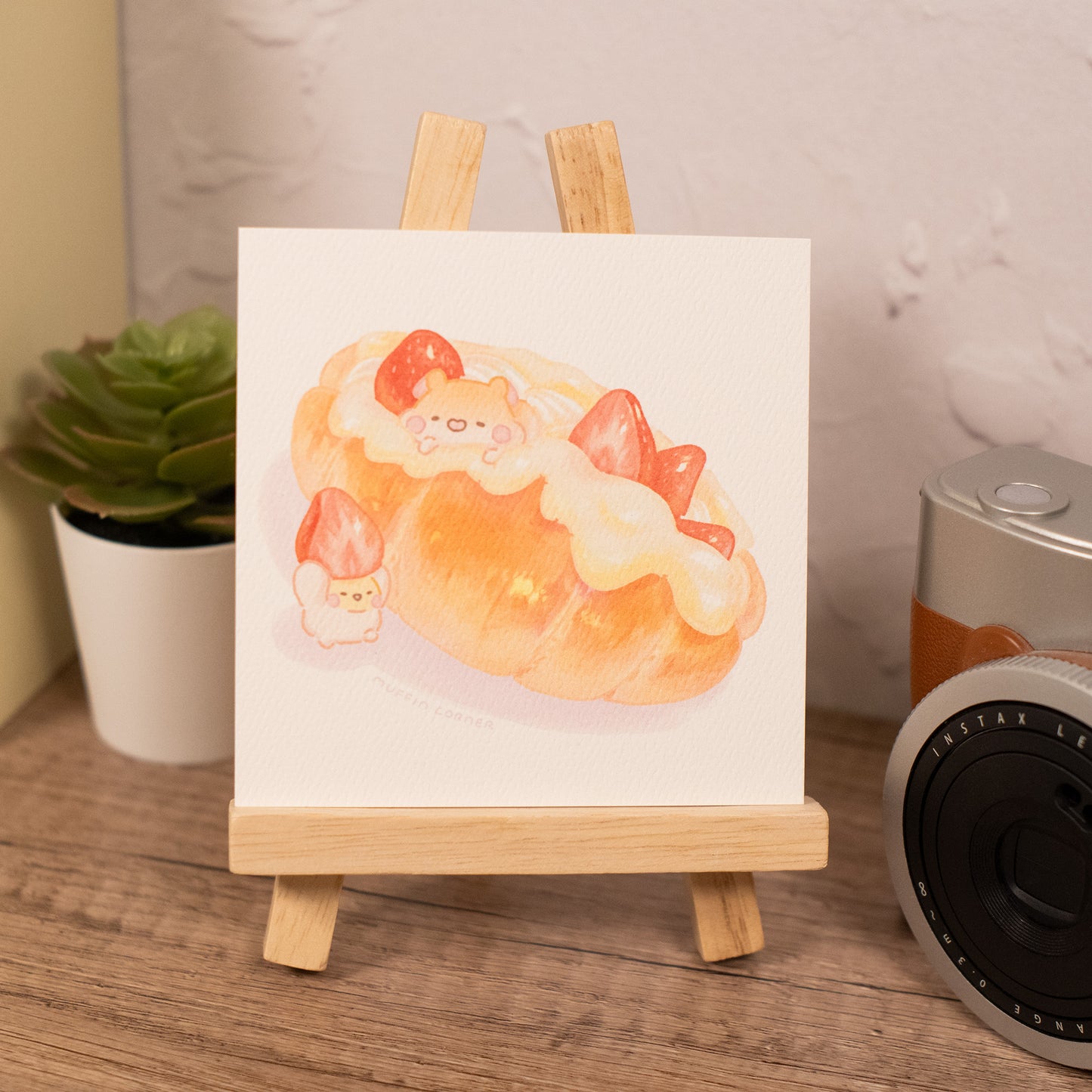 Strawberry Bread Dream Mini Art Print