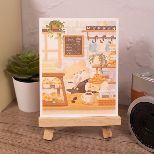 Morning at the Muffin Corner Cafe Mini Art Print