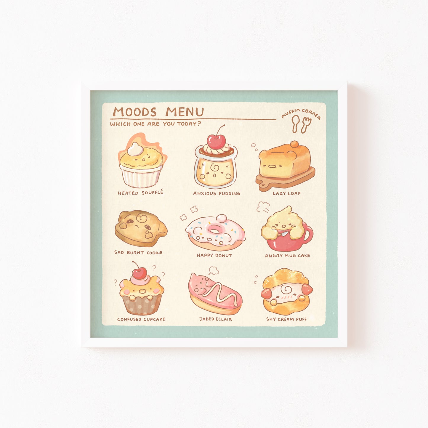 Moods Menu - Baked Goods Mini Art Print