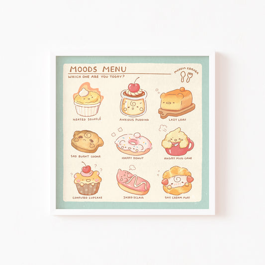 Moods Menu - Baked Goods Mini Art Print