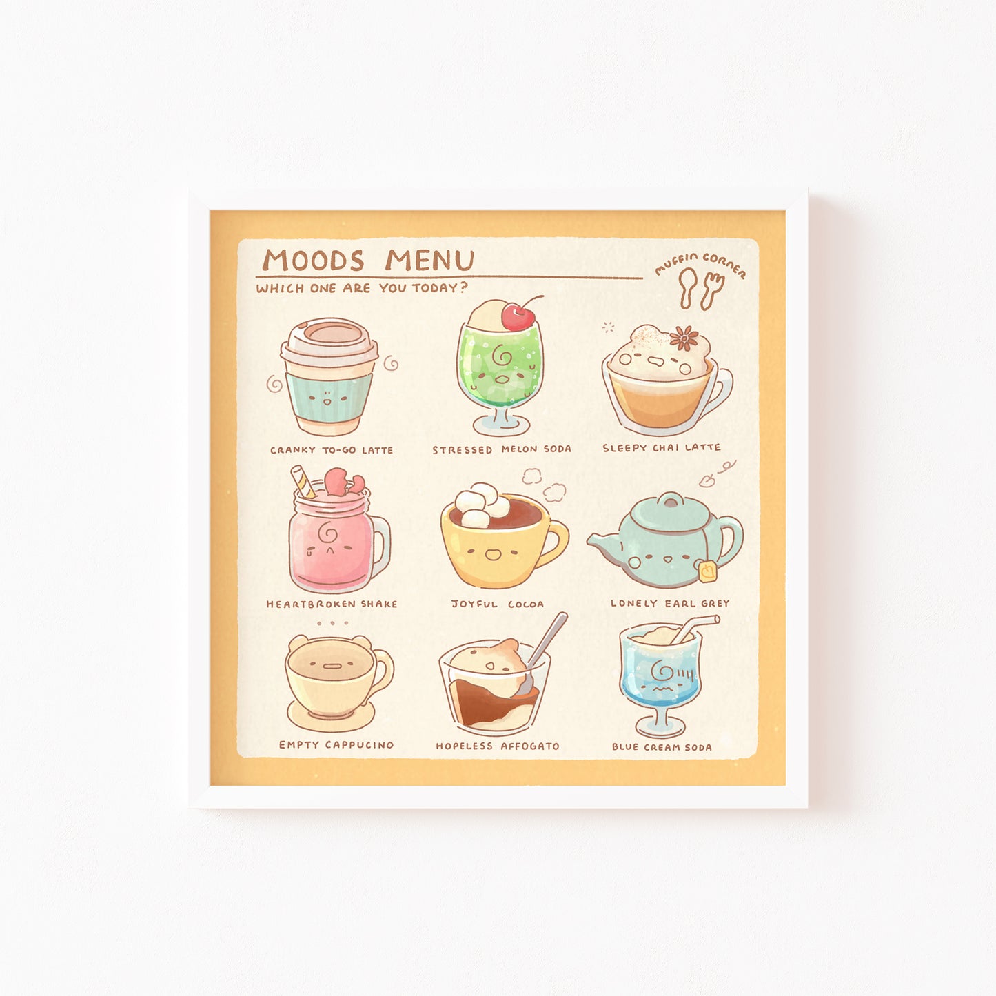 Moods Menu - Drinks Mini Art Print