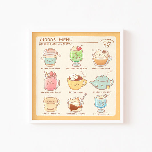 Moods Menu - Drinks Mini Art Print