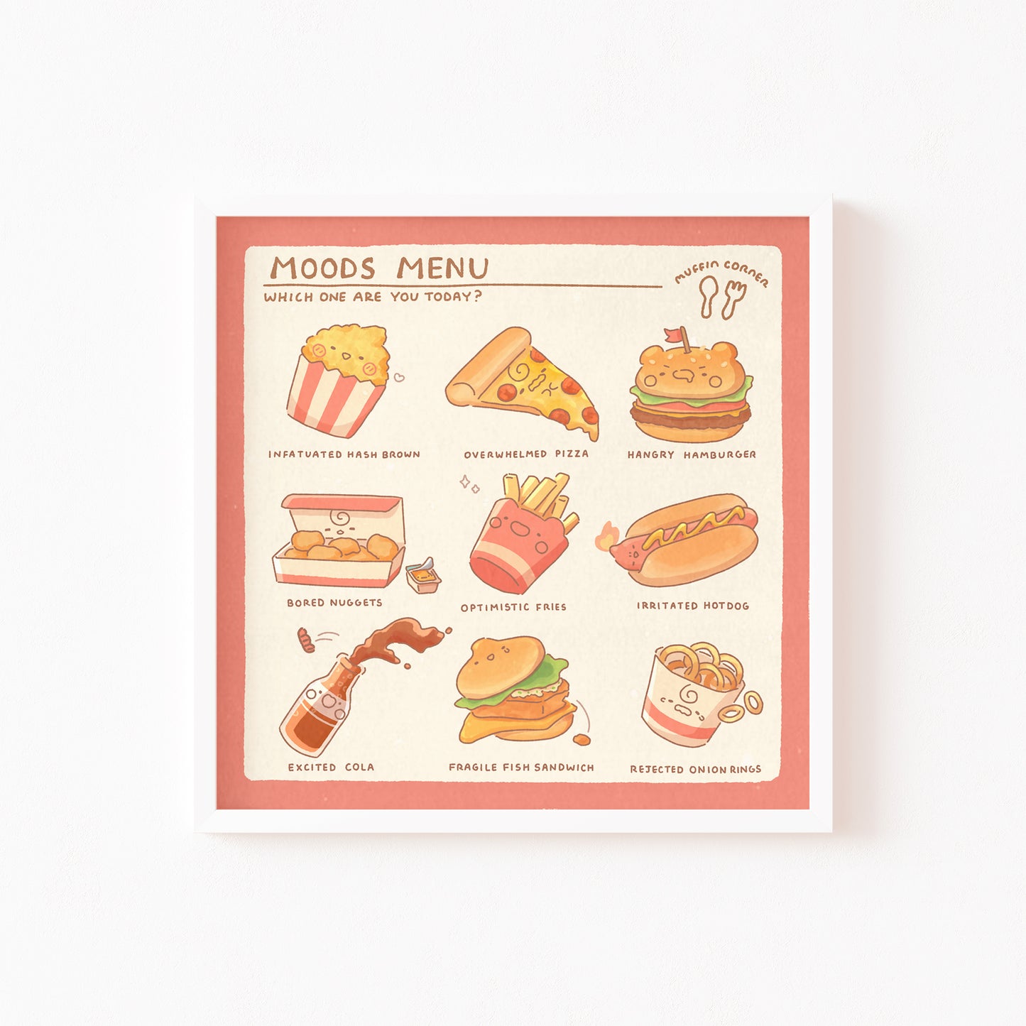 Moods Menu - Fast Food Mini Art Print