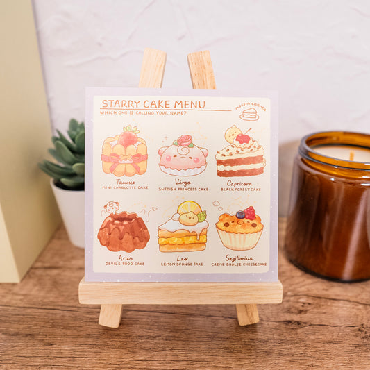 Starry Cake Menu 01 Mini Art Print