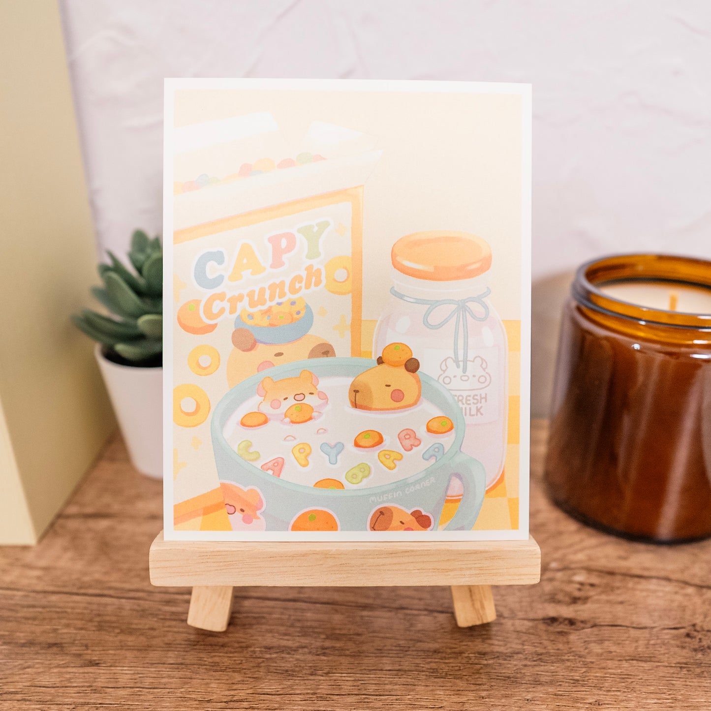 Capy Crunch Mini Art Print