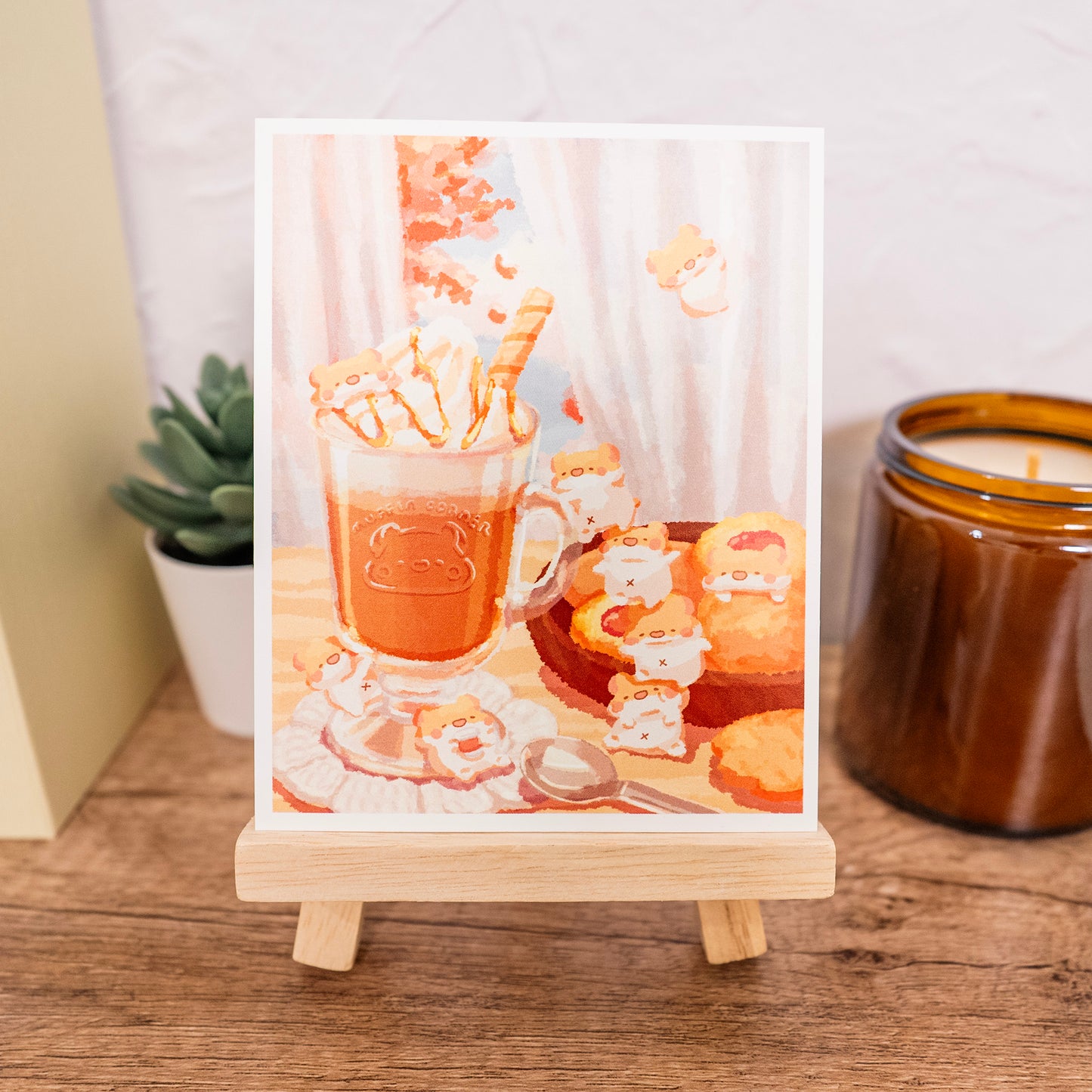 Coffee Break with Muffinmaru Mini Art Print