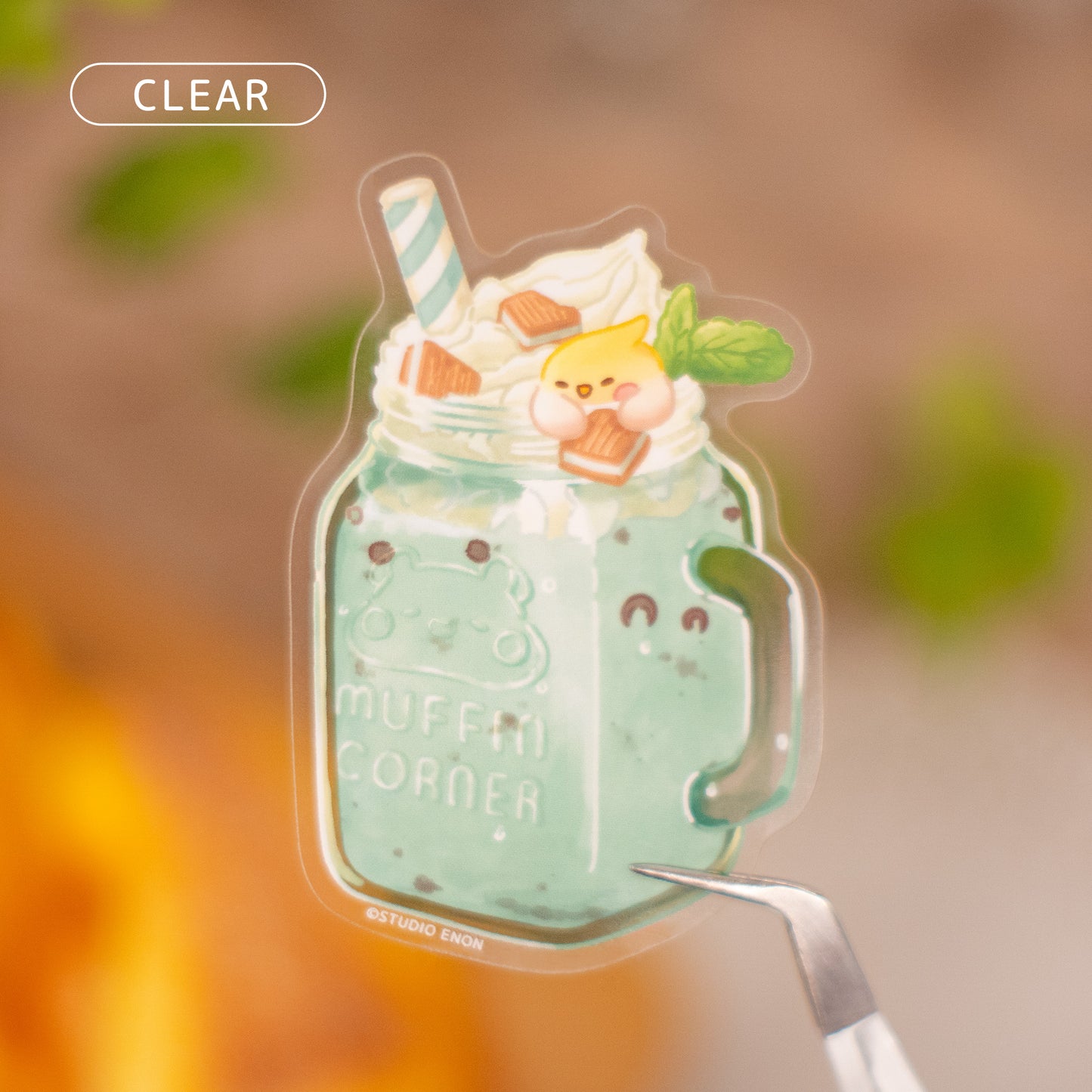 Clear Devyegg Mint Shake Sticker