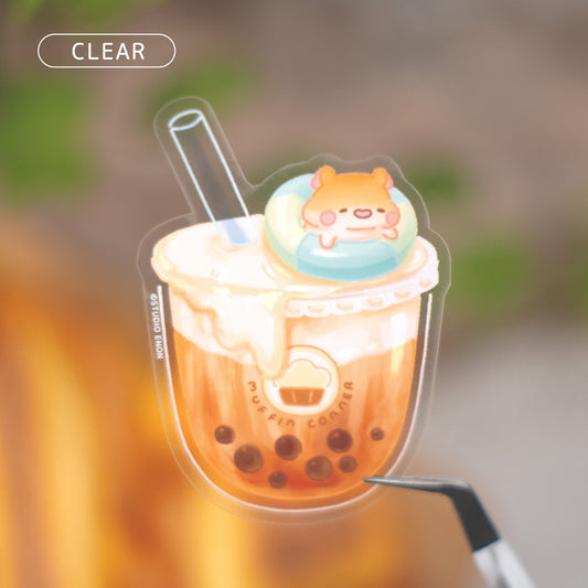 Clear Muffinmaru Boba Sticker