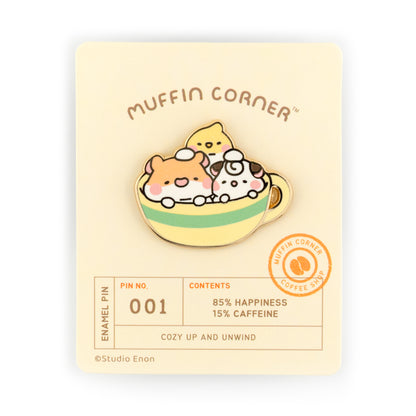 Coffee Shop Enamel Pin - Coffee Cup Trio 001