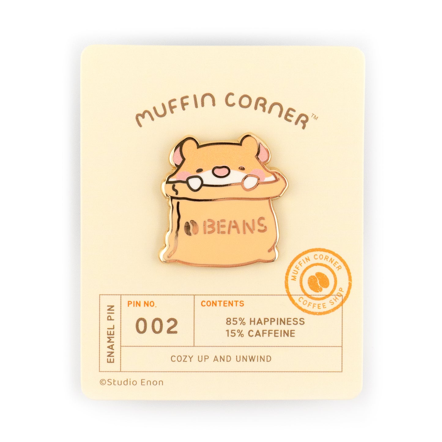 Coffee Shop Enamel Pin - Coffee Beans 002