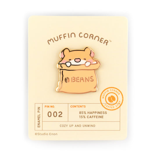 Coffee Shop Enamel Pin - Coffee Beans 002