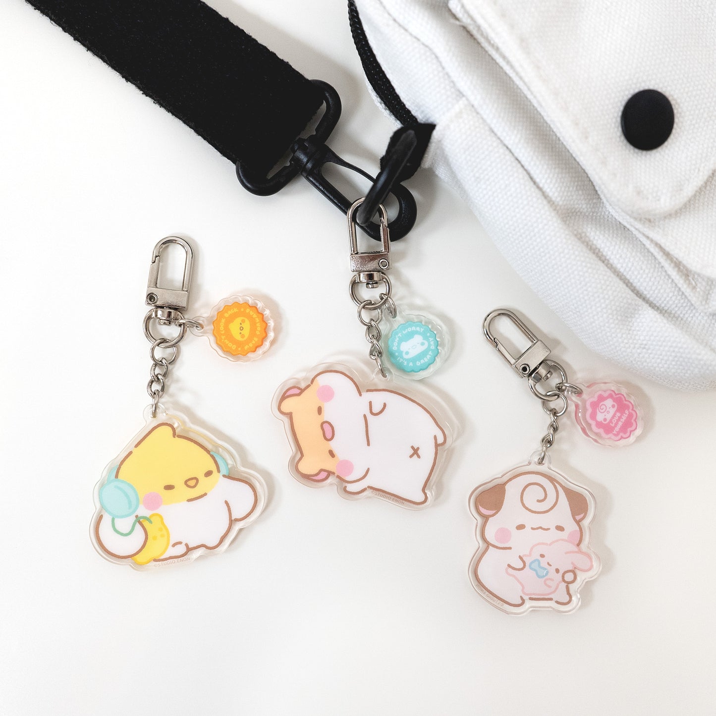 Muffinmaru Positivity Keychain