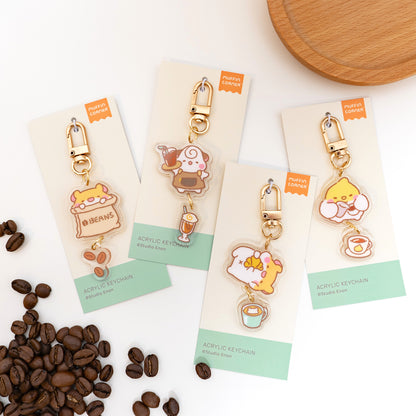 Coffee Shop Keychain - Muffinmaru Coffee Beans