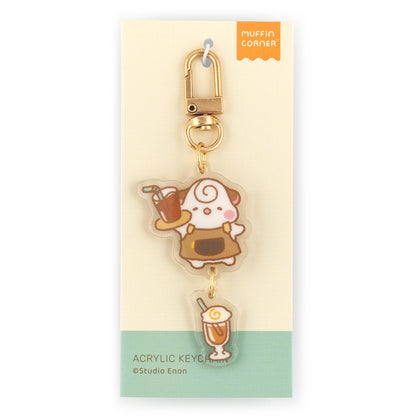 Coffee Shop Keychain - Cocoroll Barista