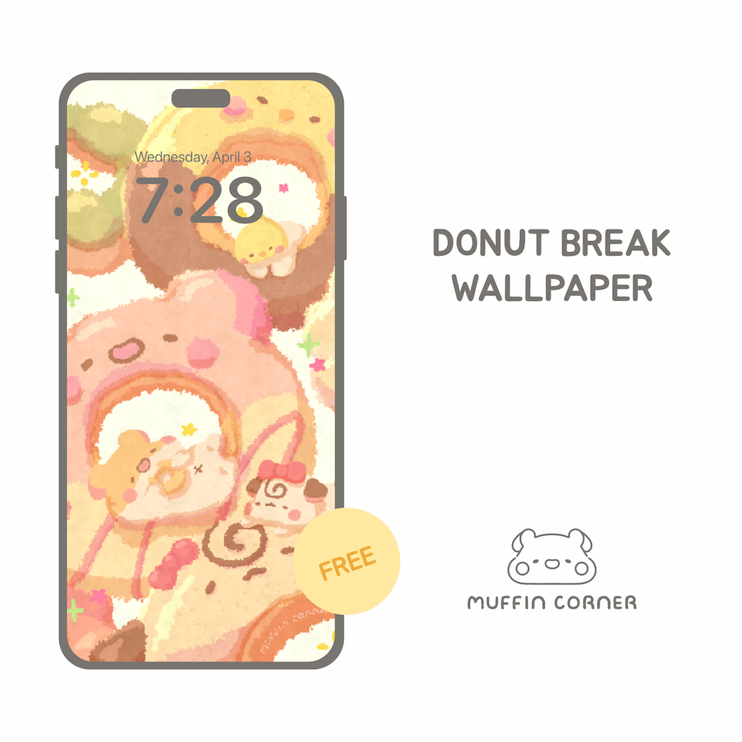 Digital Wallpaper - Donut Break