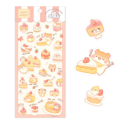 Happy Bakery - Strawberry Desserts Sticker Sheet