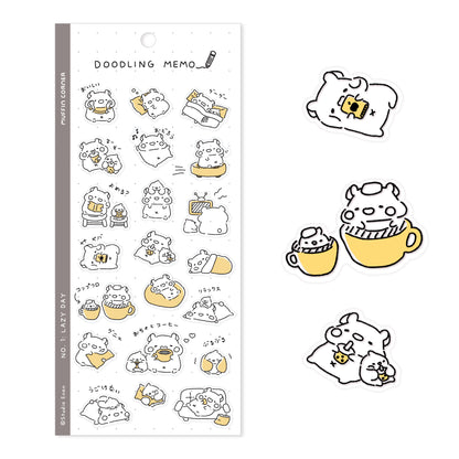 Doodling Memo - No.1: Lazy Day Sticker Sheet