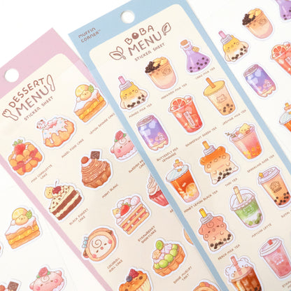 Boba Menu Sticker Sheet