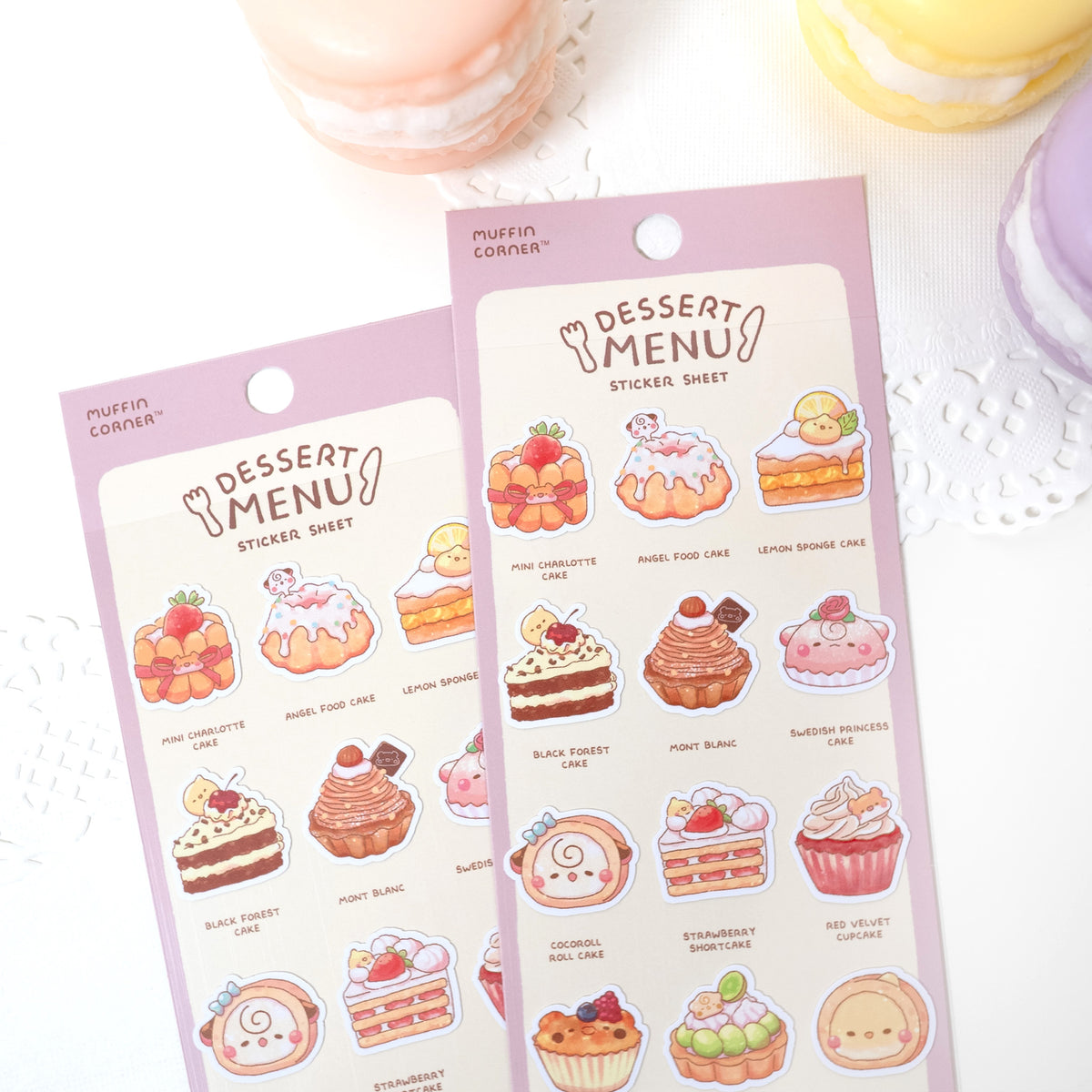 Menu Sticker Note Dessert Menu Sticker Sheet – Studio Enon
