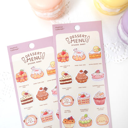 Dessert Menu Sticker Sheet