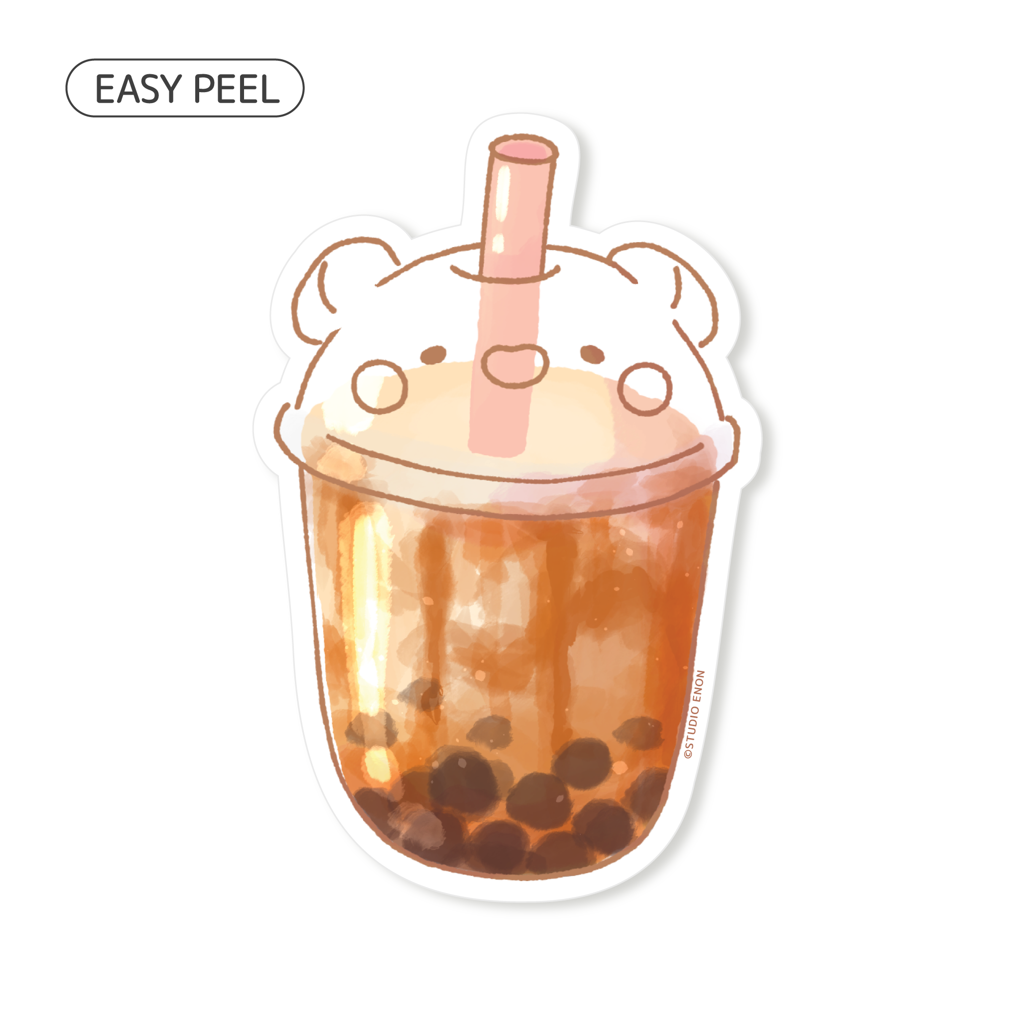 Brown Sugar Milk Tea Sticker – Studio Enon