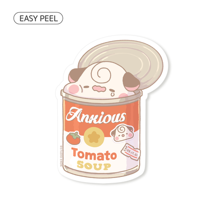 Anxious Tomato Soup Sticker